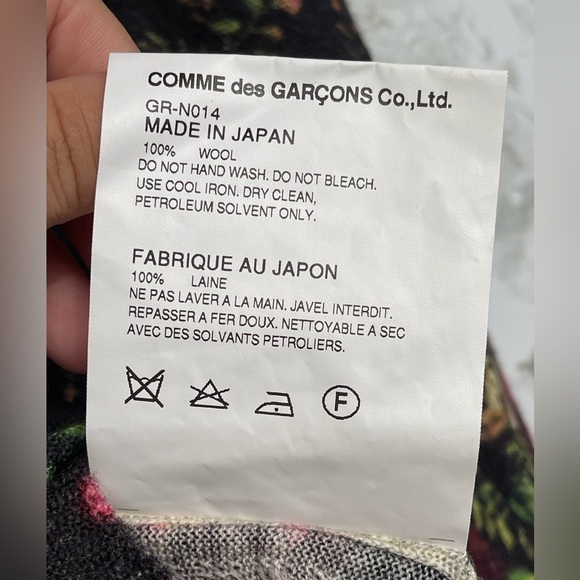 Comme des Garçons floral print asymmetrical cardigan size medium - Picture 11 of 16